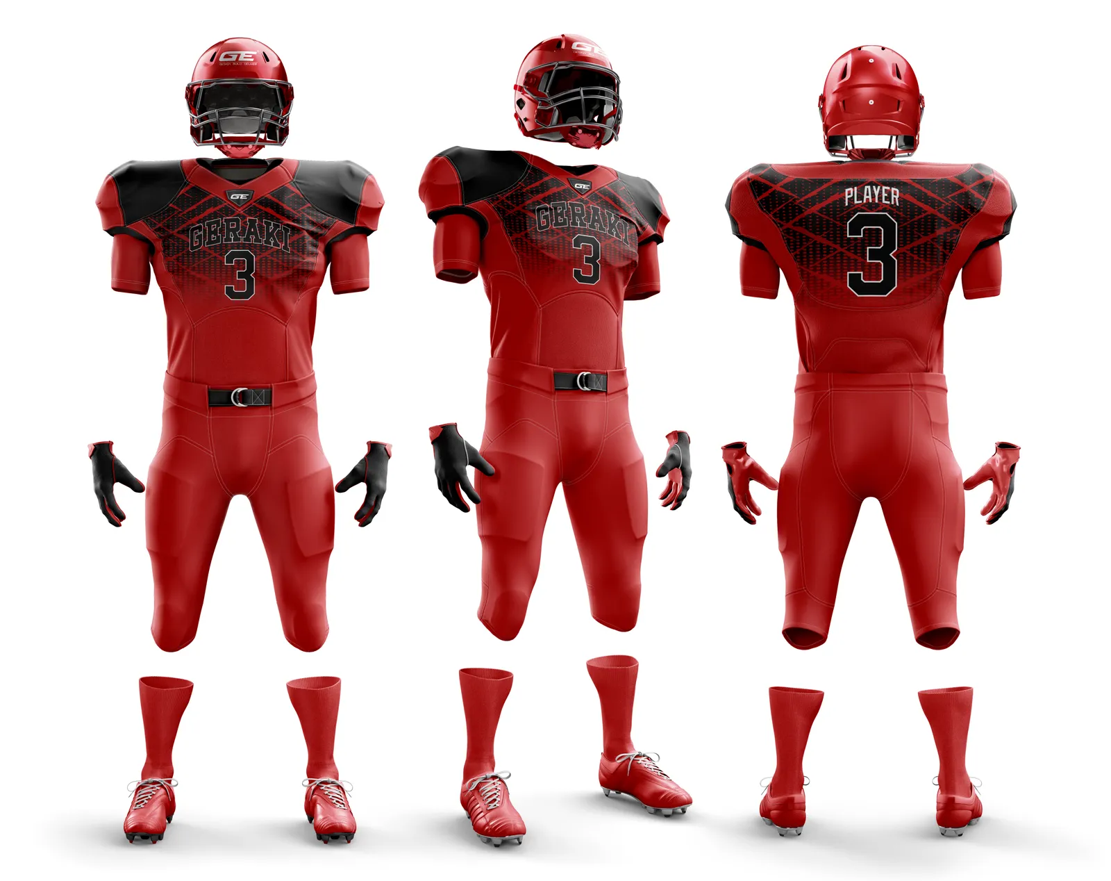 American Football Uniforms mockup 1
